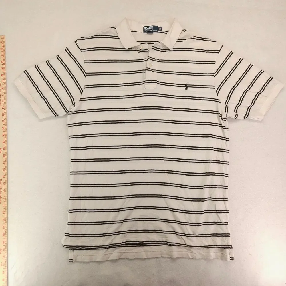 Polo by Ralph Lauren Collared Short Sleeve Polo Shirt Mens Size XL White